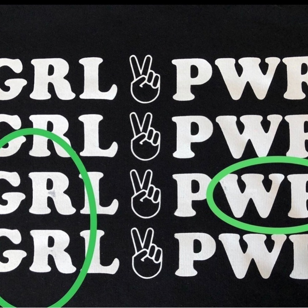 GRL PWR (Girl Power) cropped sweatshirt. Trendy/Super Cute/Size M - Picture 5 of 7